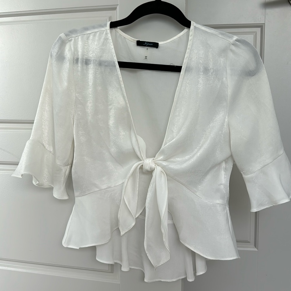 white tie blouse